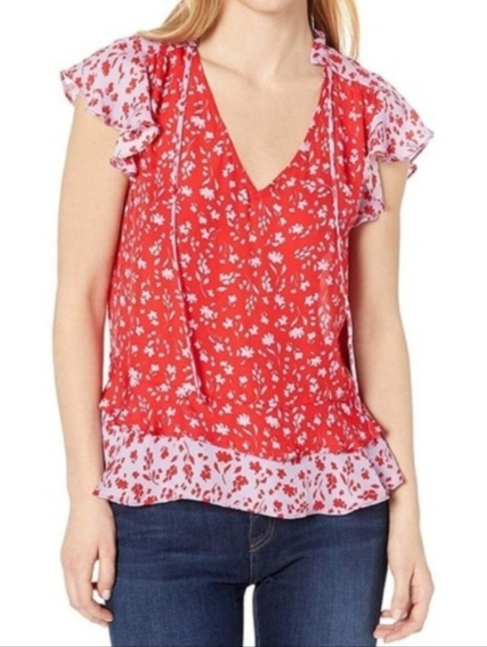 Parker Floral Ruffle Blouse
